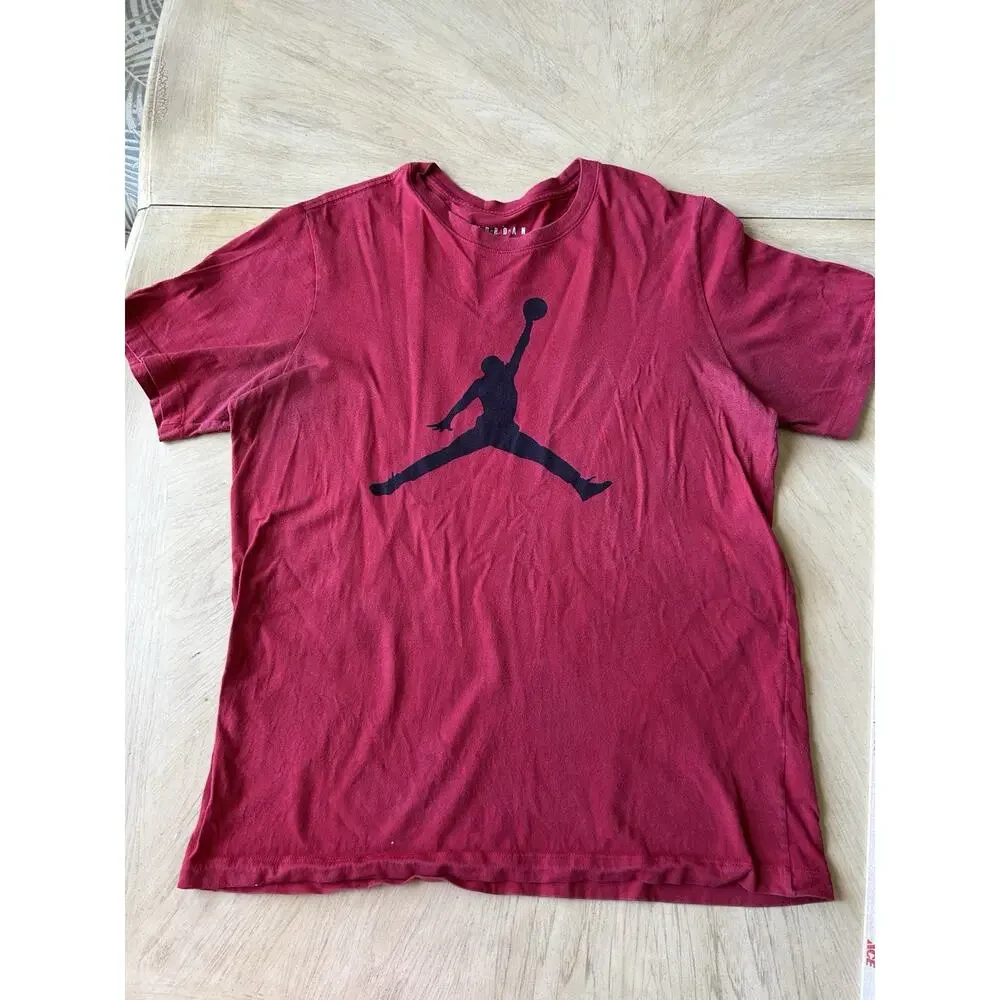 Vintage AIR JORDAN T-Shirt L FLIGHT JUMPMAN Retro Basketball Nike 23 1990s Y2K